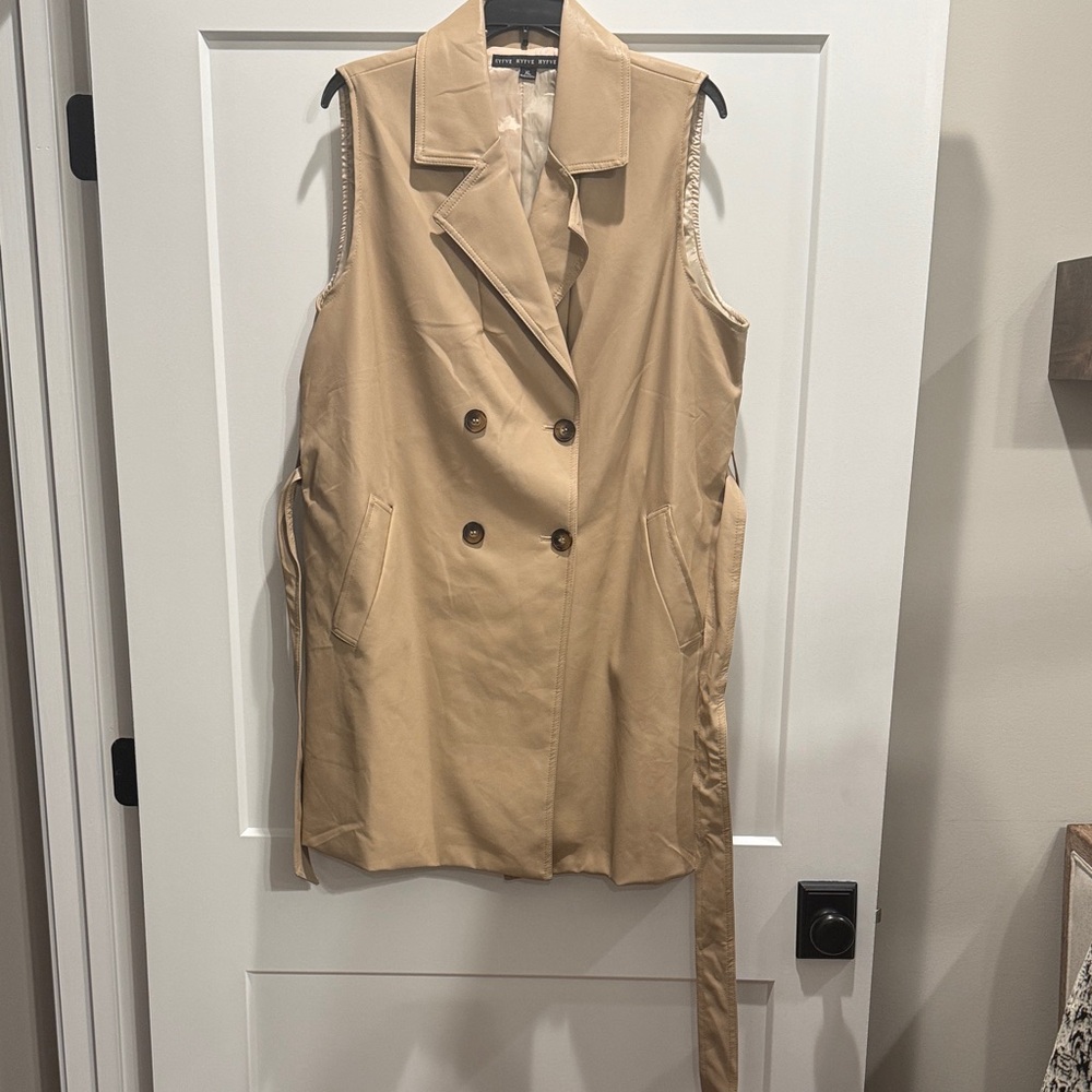 HYFVE Tan Sleeveless Double-Breasted Vest